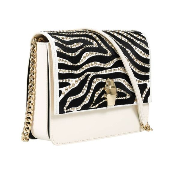 Roberto Cavalli Class GWLPCN 010 Milano Rmx 01 Black/White Large Shoulder Bag